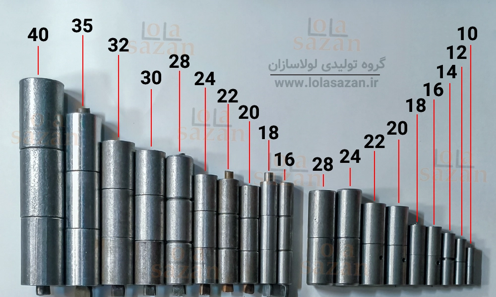 مجموع لولاهای گروه تولیدی لولاسازان